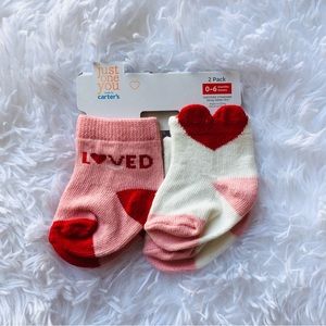 Newborn Valentine's Day Socks